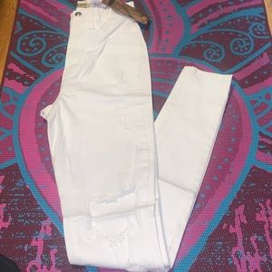 Aphrodite NWT High Waisted White Distressed Jeans